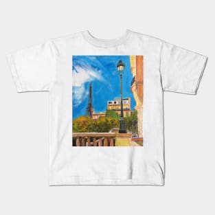 Paris, View Of The Eiffel Tower Kids T-Shirt